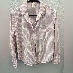 Victoria's Secret Pink and Gray Striped Top